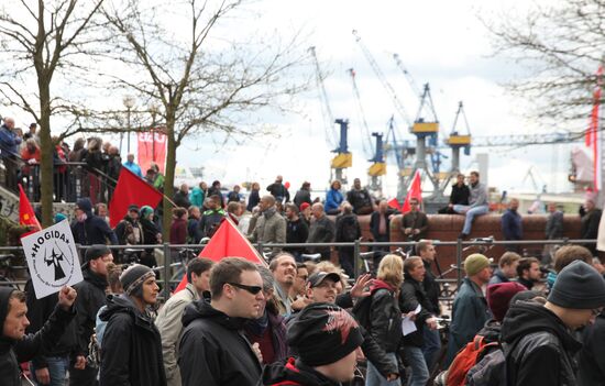 Первомайская демонстрация в Гамбурге