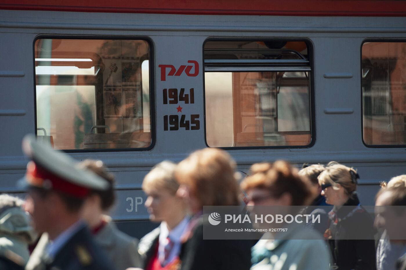 Акция "Электропоезд Победы" в Омской области