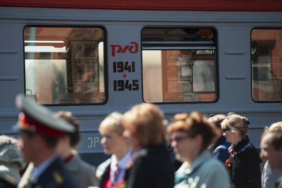 Акция "Электропоезд Победы" в Омской области