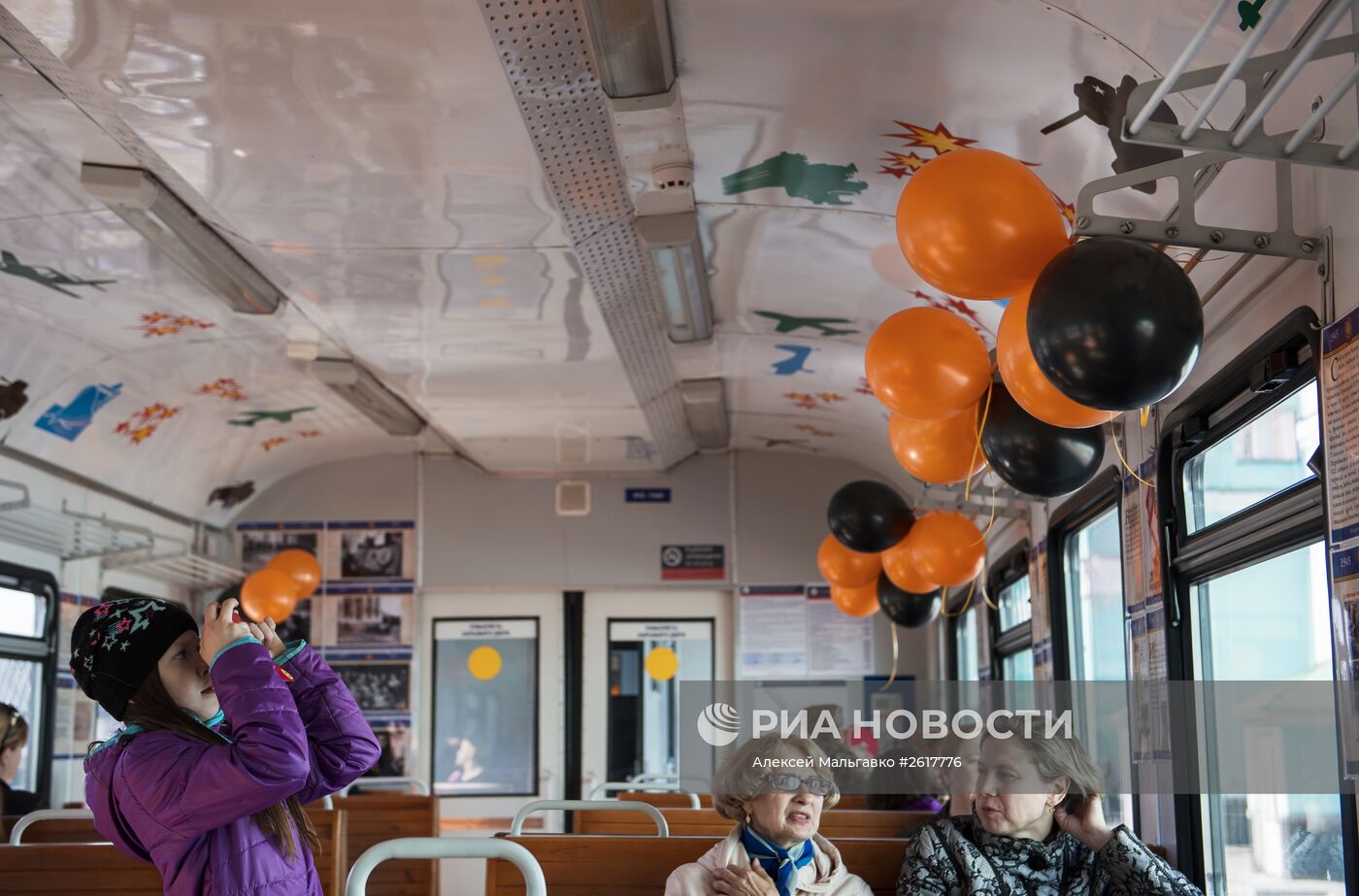 Акция "Электропоезд Победы" в Омской области