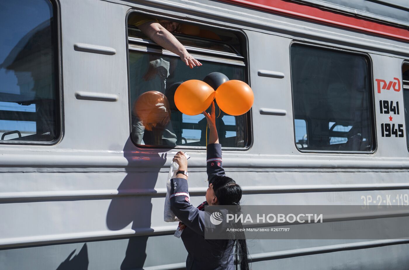 Акция "Электропоезд Победы" в Омской области