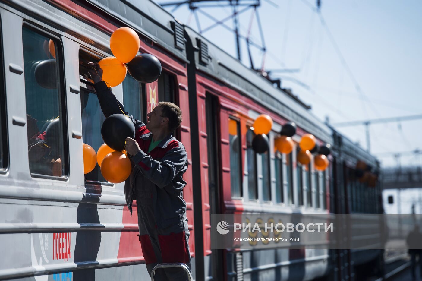 Акция "Электропоезд Победы" в Омской области