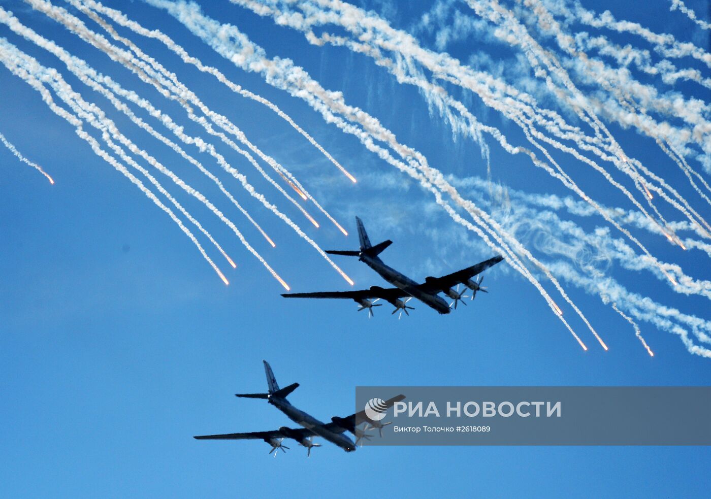 Тренировка воздушной части парада Победы в Минске