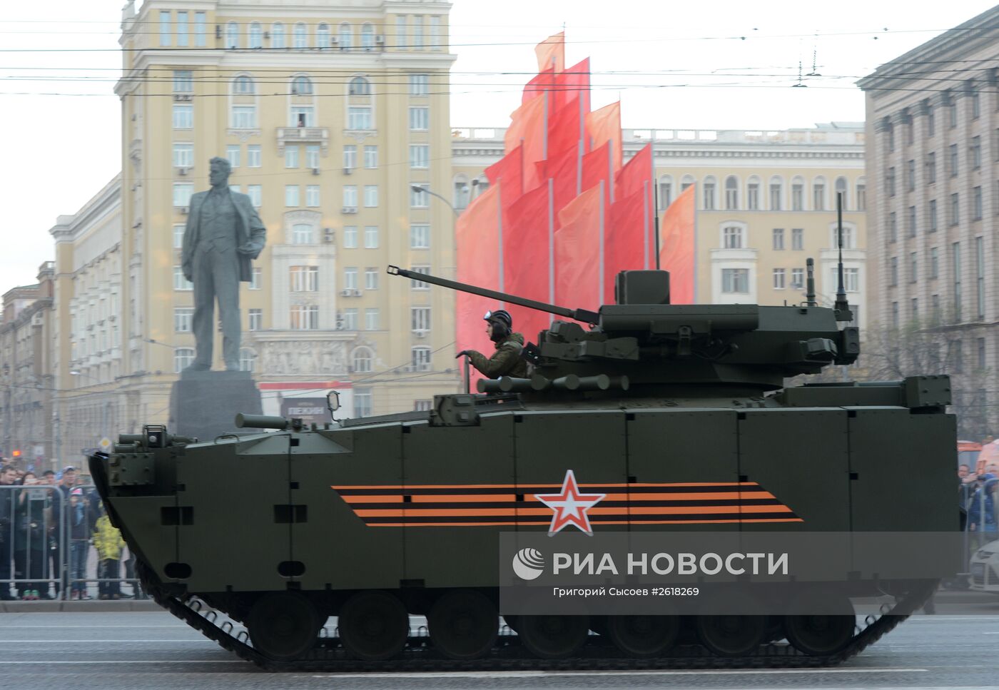 Репетиция военного парада в Москве в ознаменование 70-летия Победы в Великой Отечественной войне 1941-1945 годов