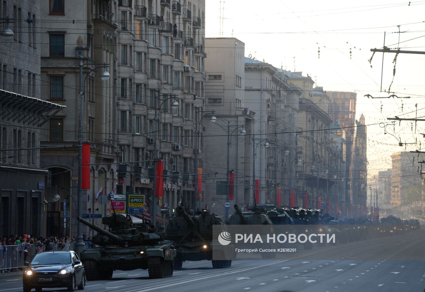 Репетиция военного парада в Москве в ознаменование 70-летия Победы в Великой Отечественной войне 1941-1945 годов