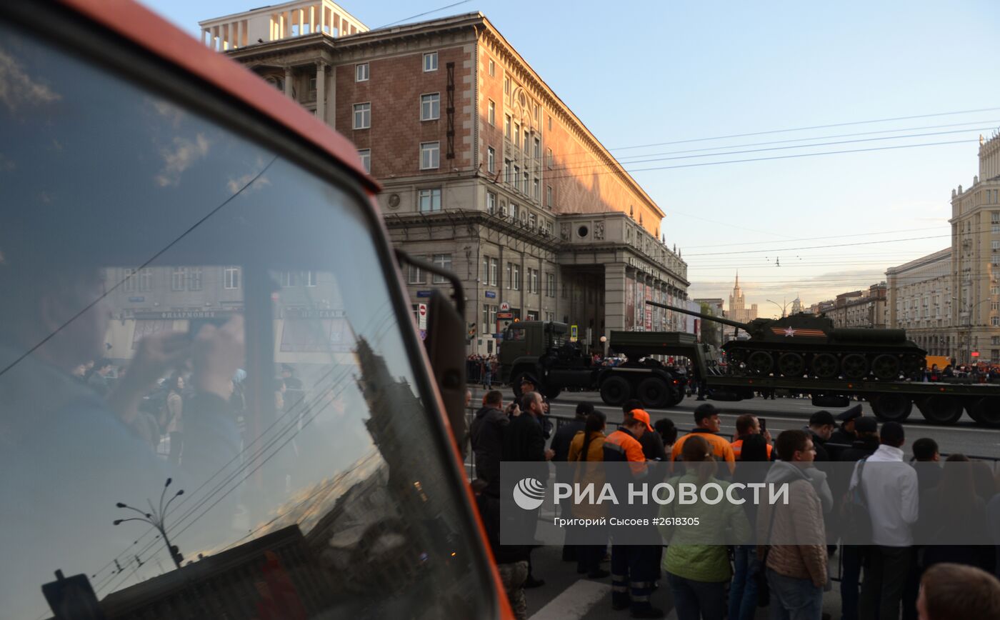 Репетиция военного парада в Москве в ознаменование 70-летия Победы в Великой Отечественной войне 1941-1945 годов