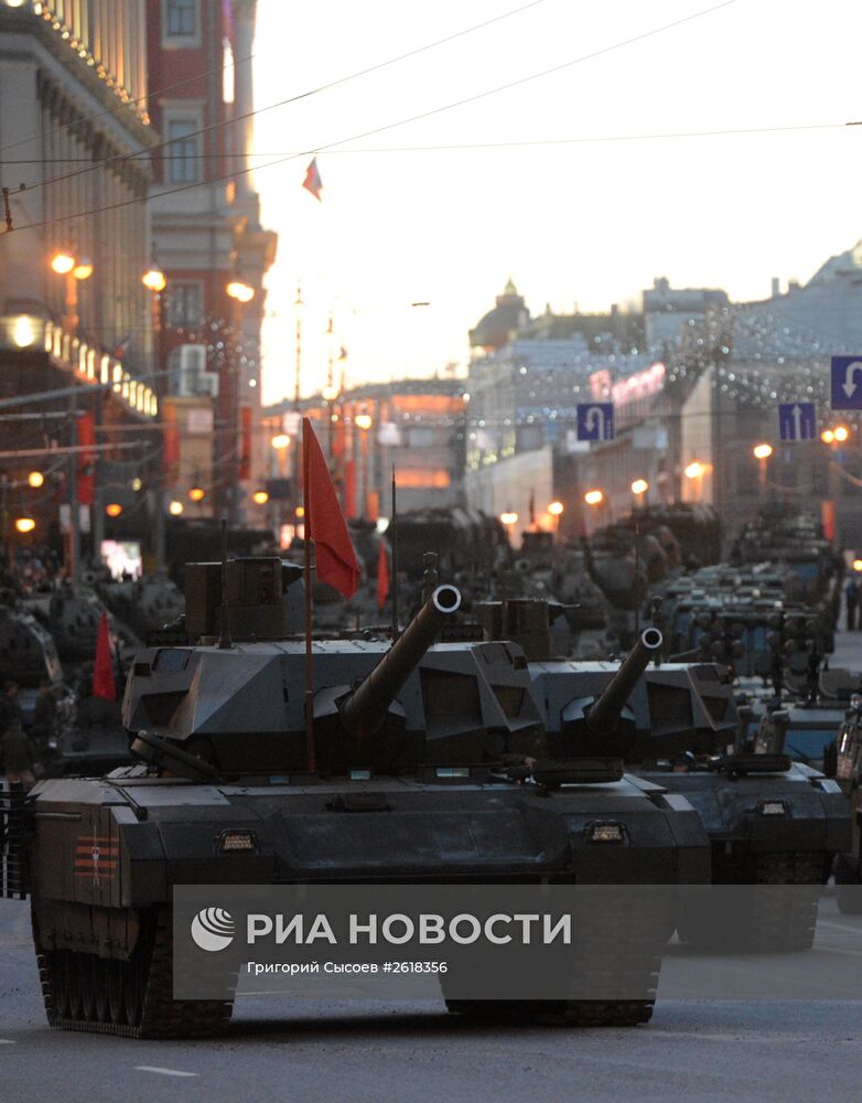 Репетиция военного парада в Москве в ознаменование 70-летия Победы в Великой Отечественной войне 1941-1945 годов