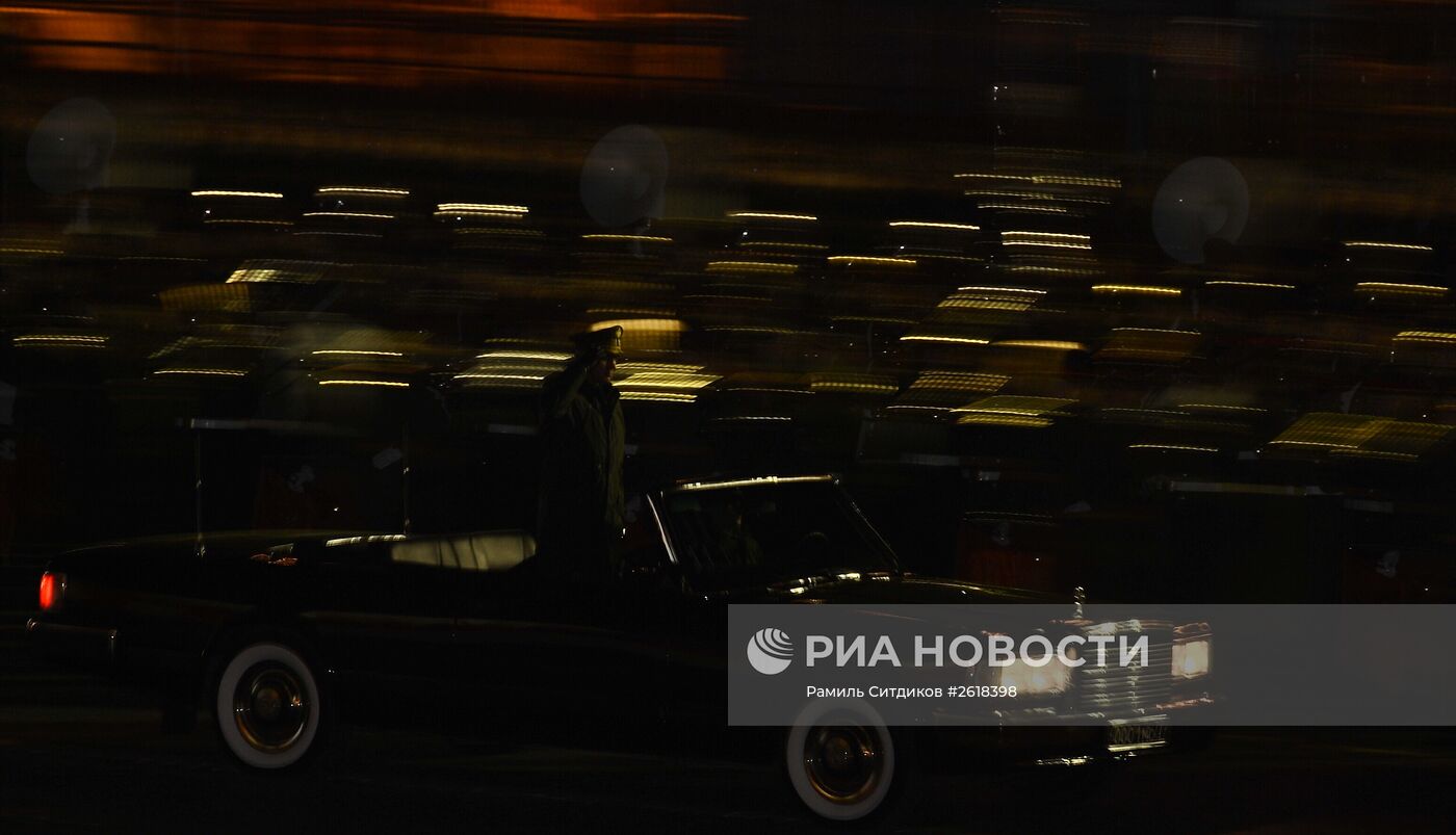 Репетиция военного парада в Москве в ознаменование 70-летия Победы в Великой Отечественной войне 1941-1945 годов