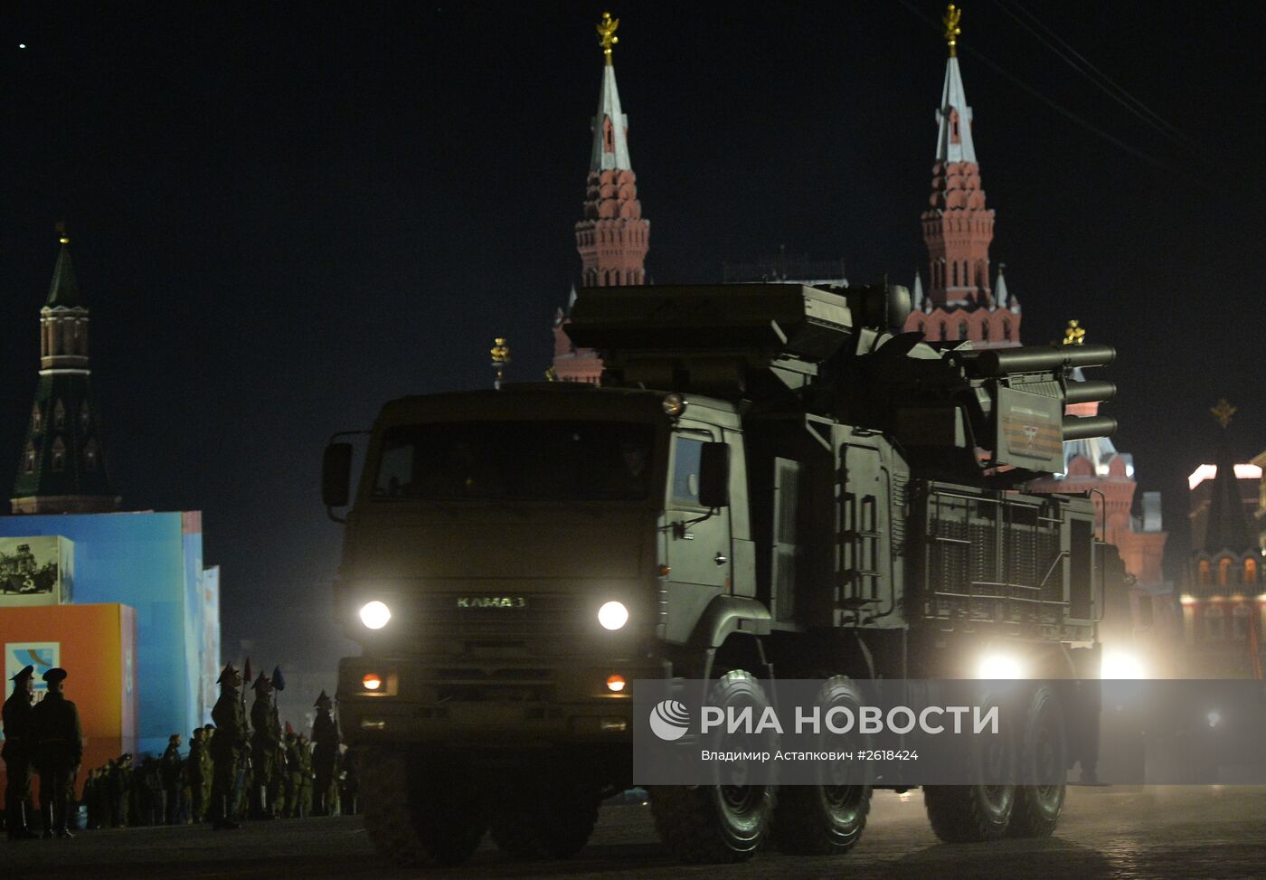 Репетиция военного парада в Москве в ознаменование 70-летия Победы в Великой Отечественной войне 1941-1945 годов