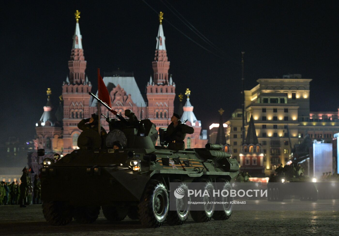 Репетиция военного парада в Москве в ознаменование 70-летия Победы в Великой Отечественной войне 1941-1945 годов