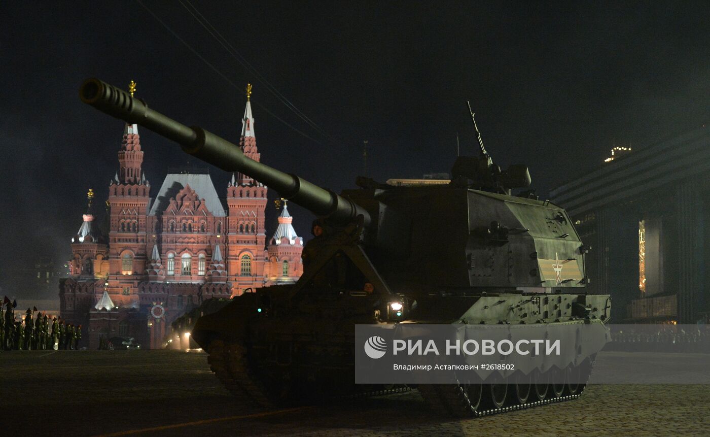 Репетиция военного парада в Москве в ознаменование 70-летия Победы в Великой Отечественной войне 1941-1945 годов
