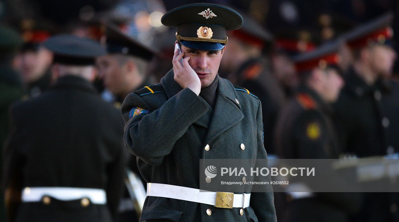 Репетиция военного парада в Москве в ознаменование 70-летия Победы в Великой Отечественной войне 1941-1945 годов