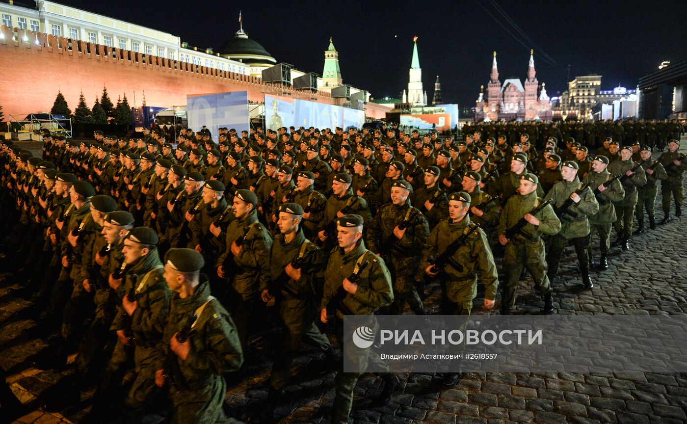 Репетиция военного парада в Москве в ознаменование 70-летия Победы в Великой Отечественной войне 1941-1945 годов