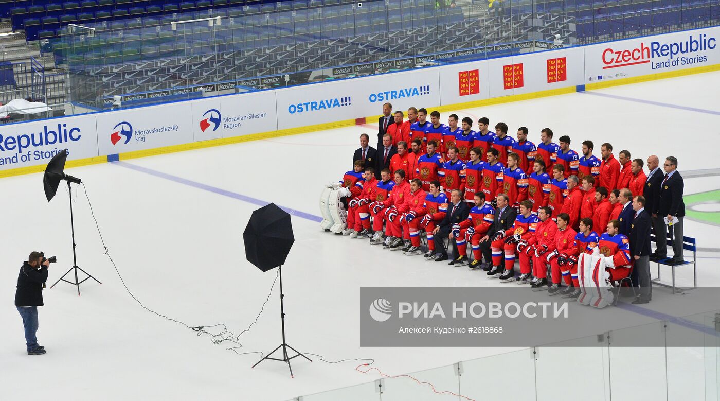 Официальное фотографирование сборной России по хоккею для IIHF