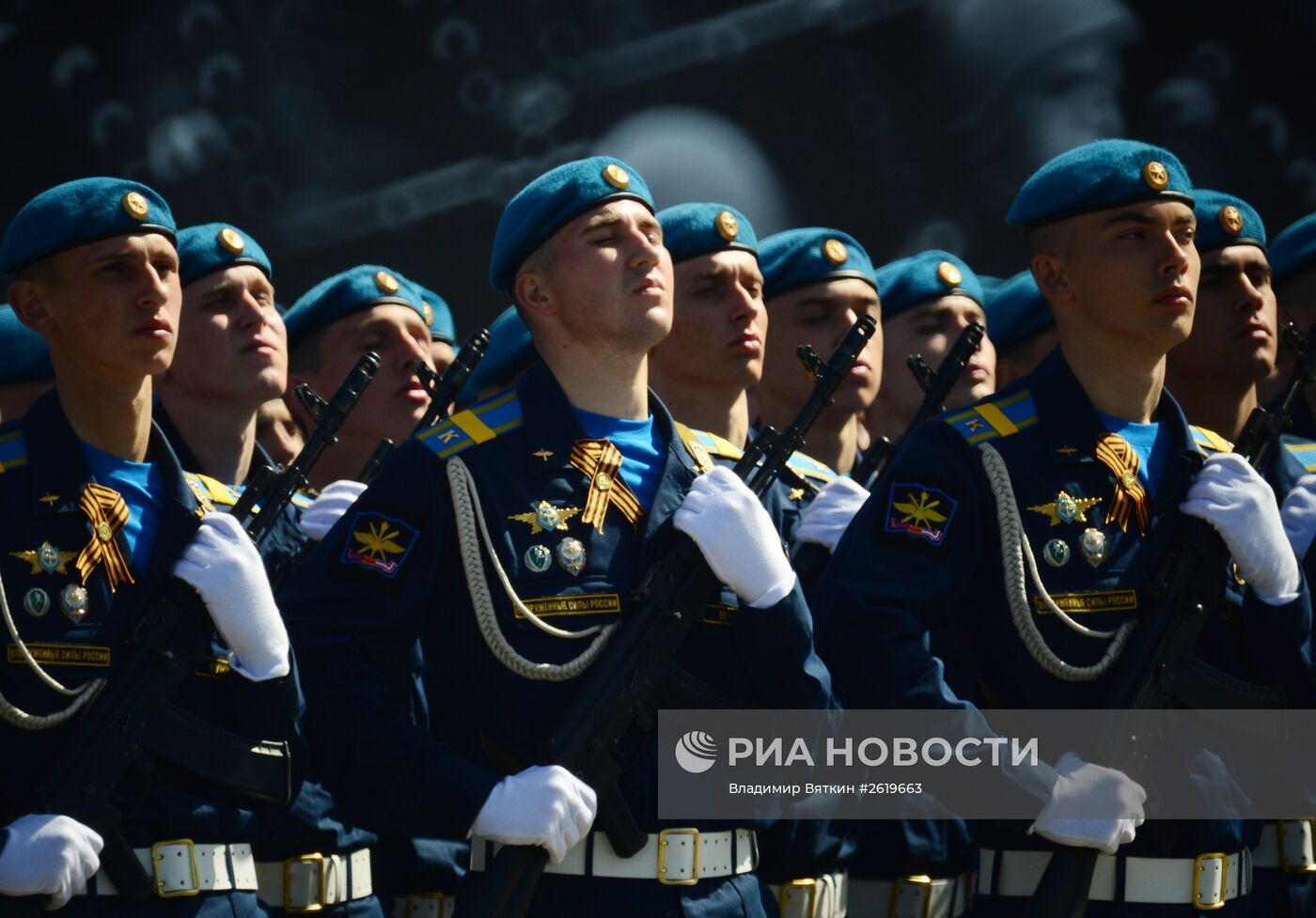 Генеральная репетиция военного парада в ознаменование 70-летия Победы в Великой Отечественной войне 1941-1945 годов