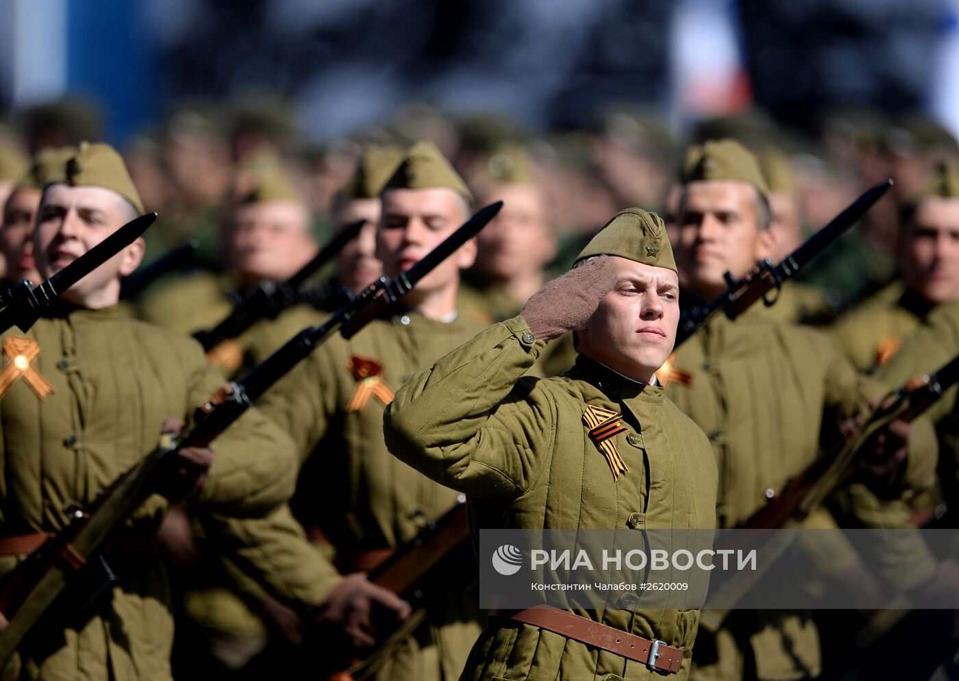 Генеральная репетиция военного парада в ознаменование 70-летия Победы в Великой Отечественной войне 1941-1945 годов