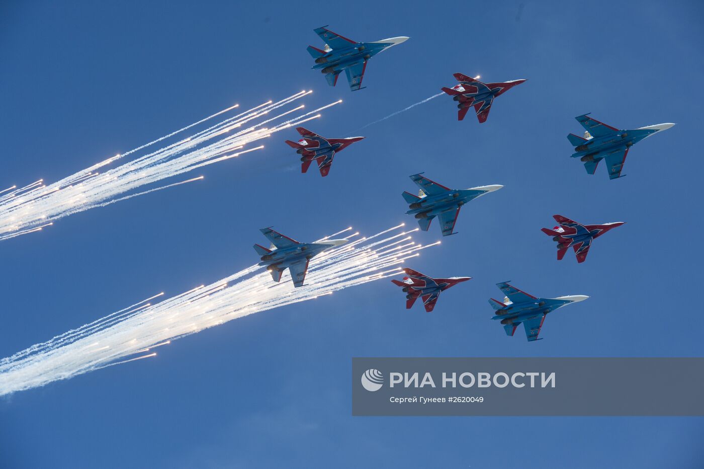 Генеральная репетиция военного парада в ознаменование 70-летия Победы в Великой Отечественной войне 1941-1945 годов