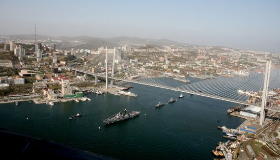 Построение кораблей для участия в военно-морском Параде во Владивостоке