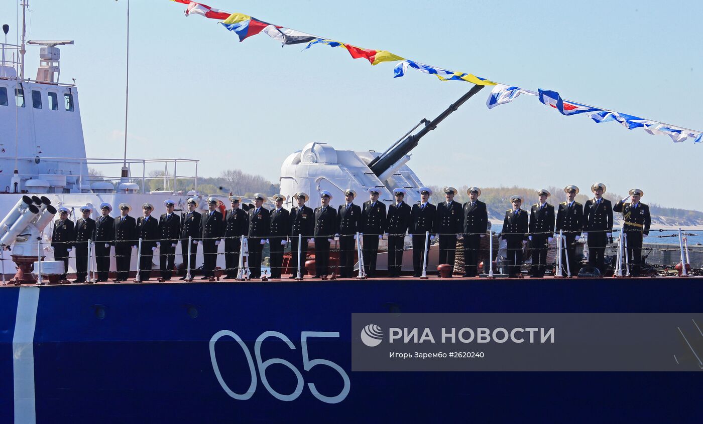 Репетиция парада Победы в Балтийске