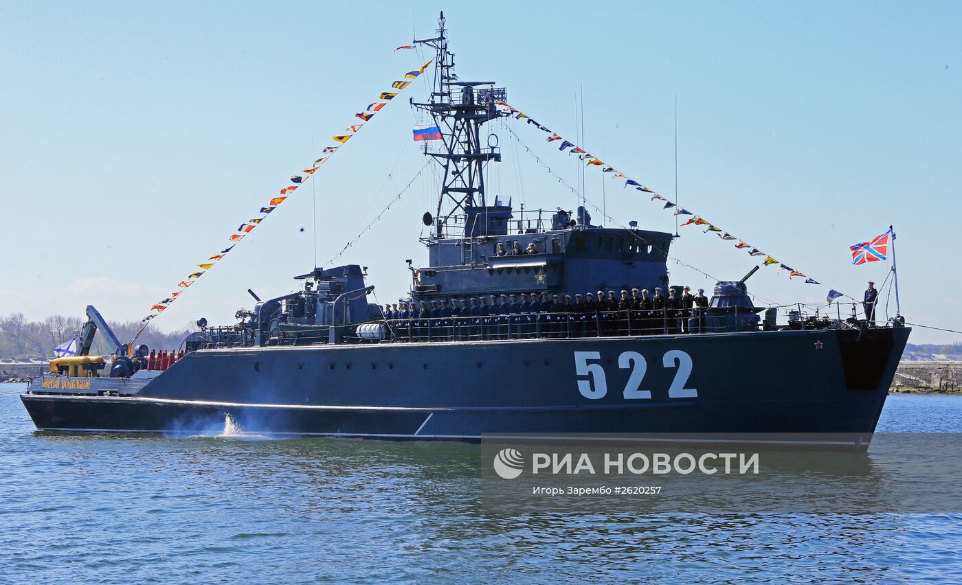 Репетиция парада Победы в Балтийске