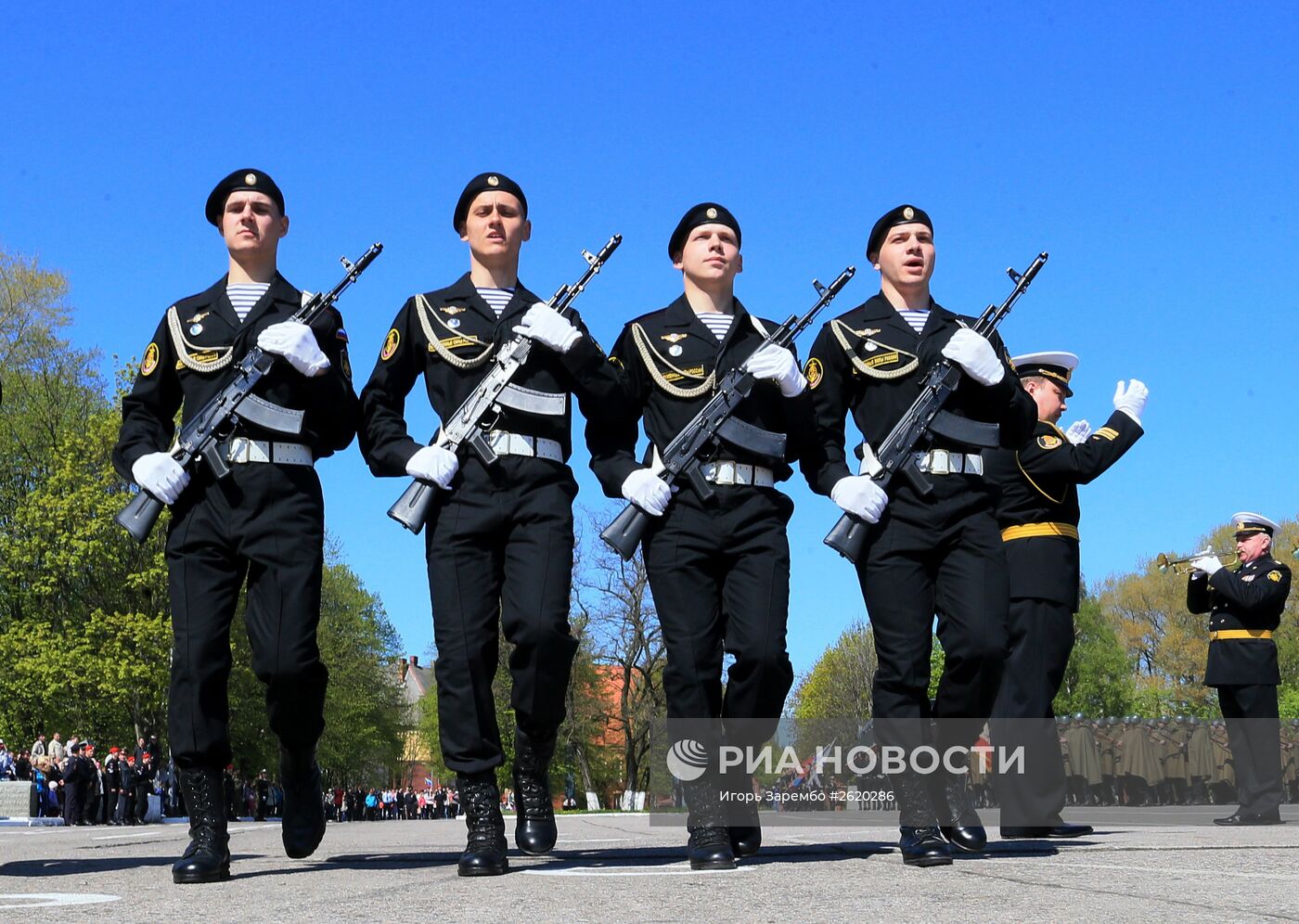 Репетиция парада Победы в Балтийске
