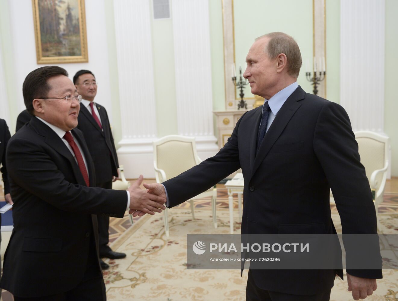 Президент России В.Путин встретился с президентом Монголии Ц.Элбэгдоржем