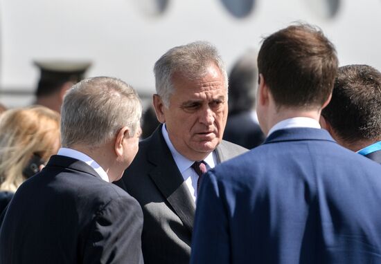 Прилет президента Сербии Томислава Николича в Москву