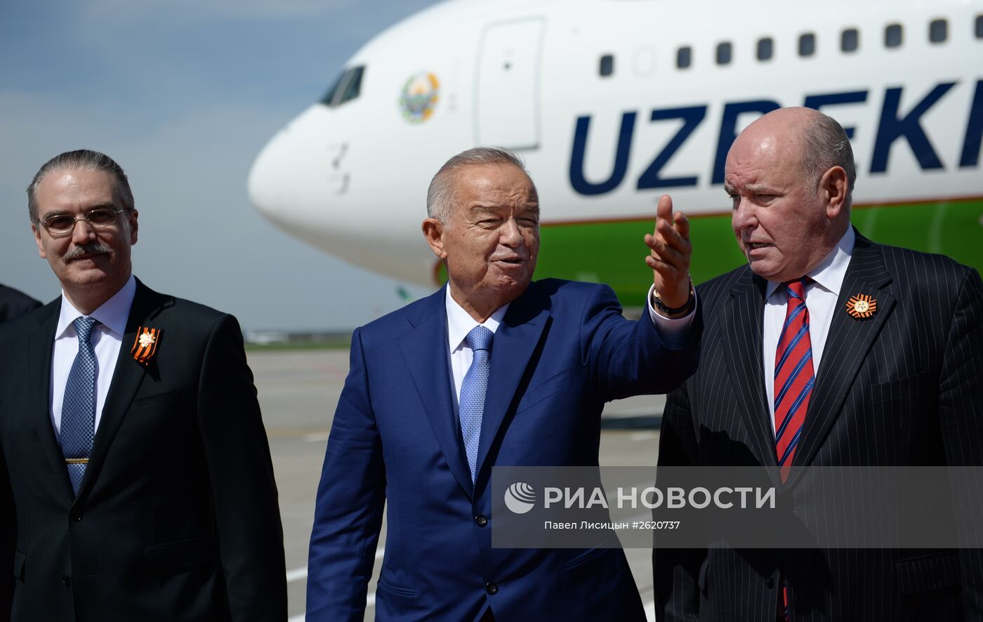 Прилет президента Узбекистана Ислама Каримова в Москву