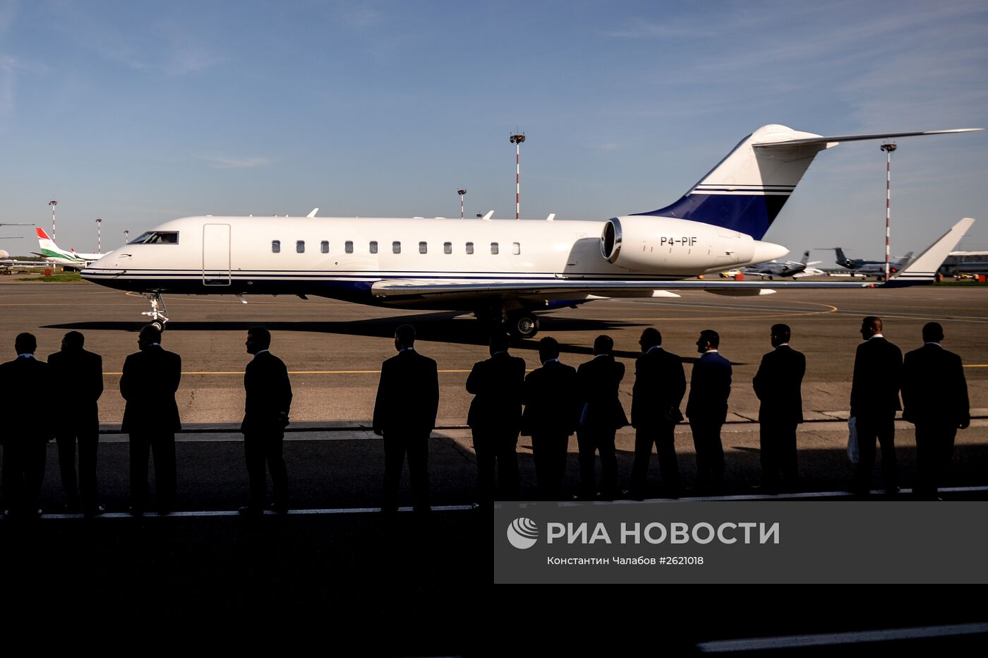 Прилет президента Палестины Махмуда Аббаса в Москву