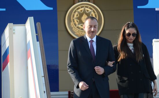 Прилет президента Азербайджана Ильхама Алиева в Москву