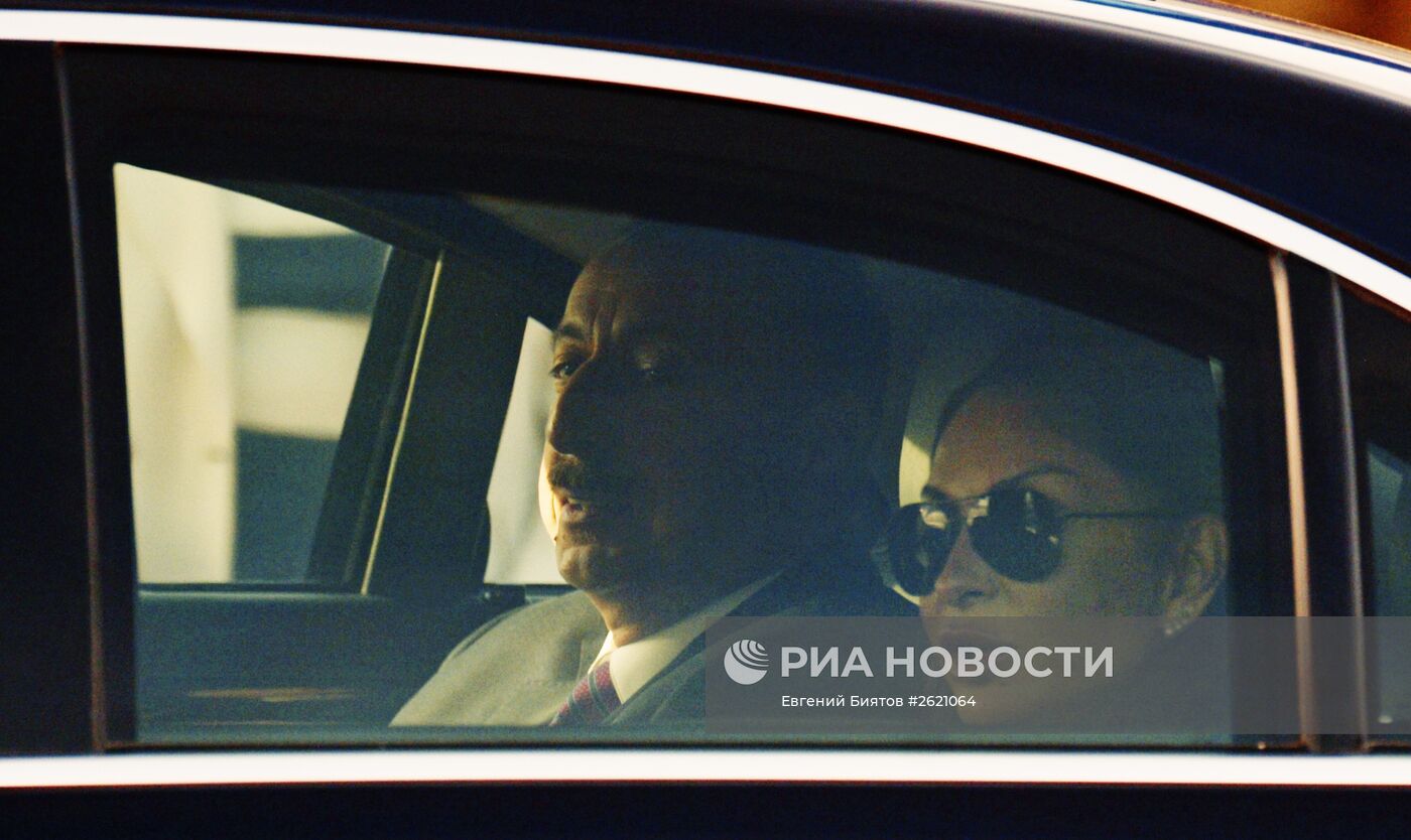 Прилет президента Азербайджана Ильхама Алиева в Москву