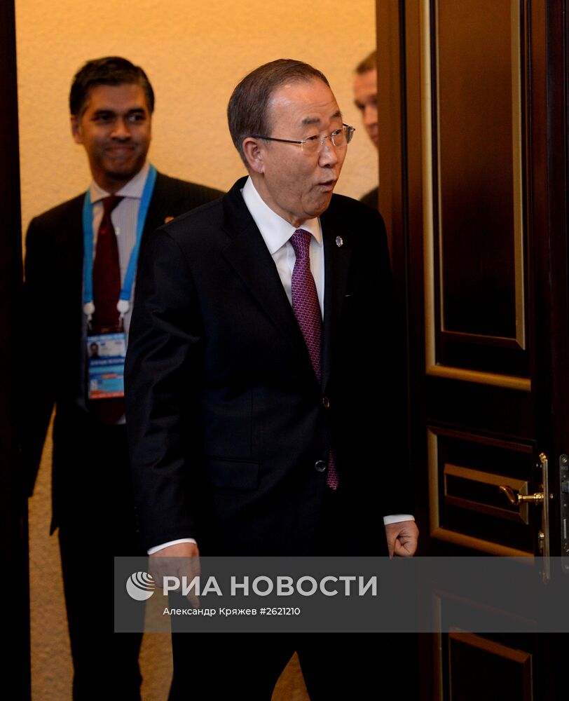 Прилет генерального секретаря ООН Пан Ги Муна в Москву