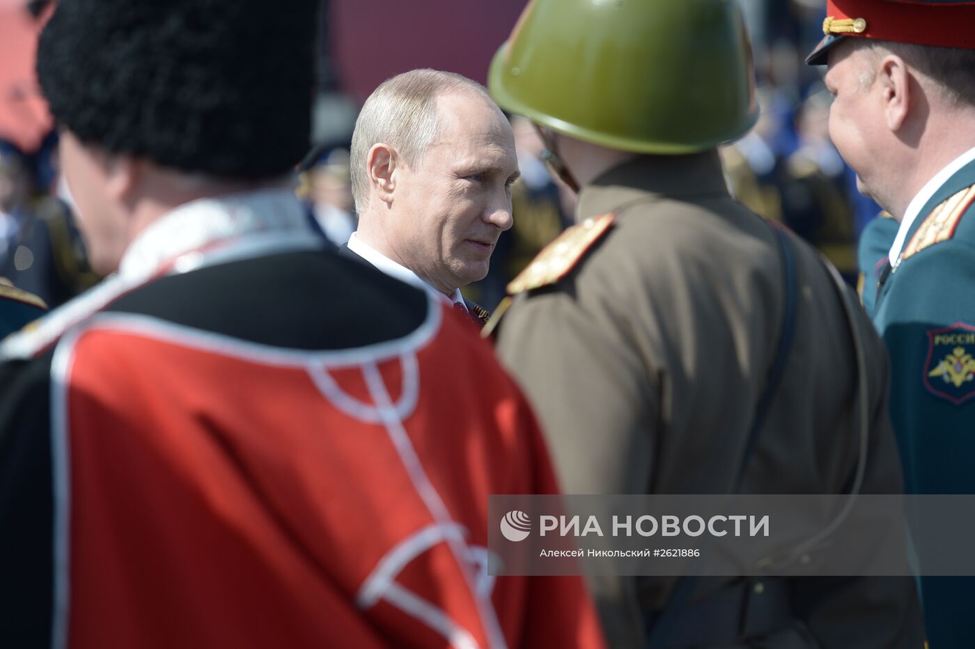 Президент РФ В.Путин на военном параде в честь 70-й годовщины Победы в ВОВ