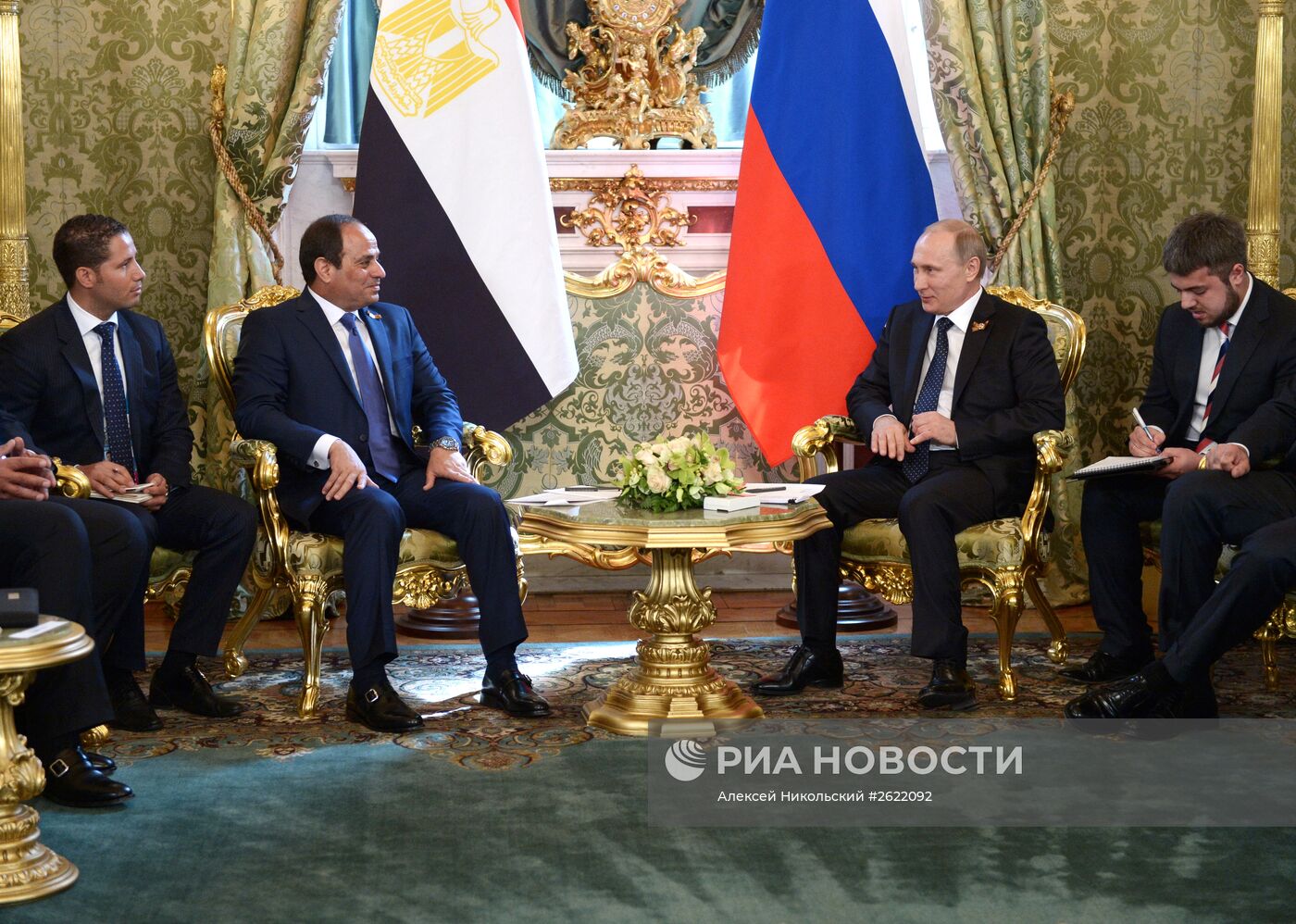 Президент России В.Путин встретился с президентом Египта А.Фатахом ас-Сиси