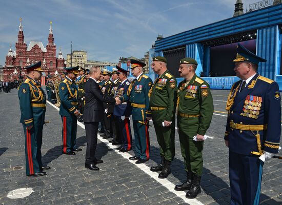 Президент РФ В.Путин на военном параде в честь 70-й годовщины Победы в ВОВ