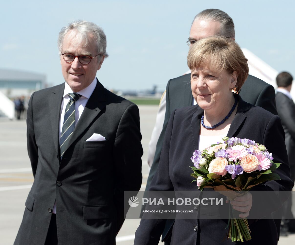 Прилет Федерального канцлера Федеративной Республики Германия А.Меркель в Москву