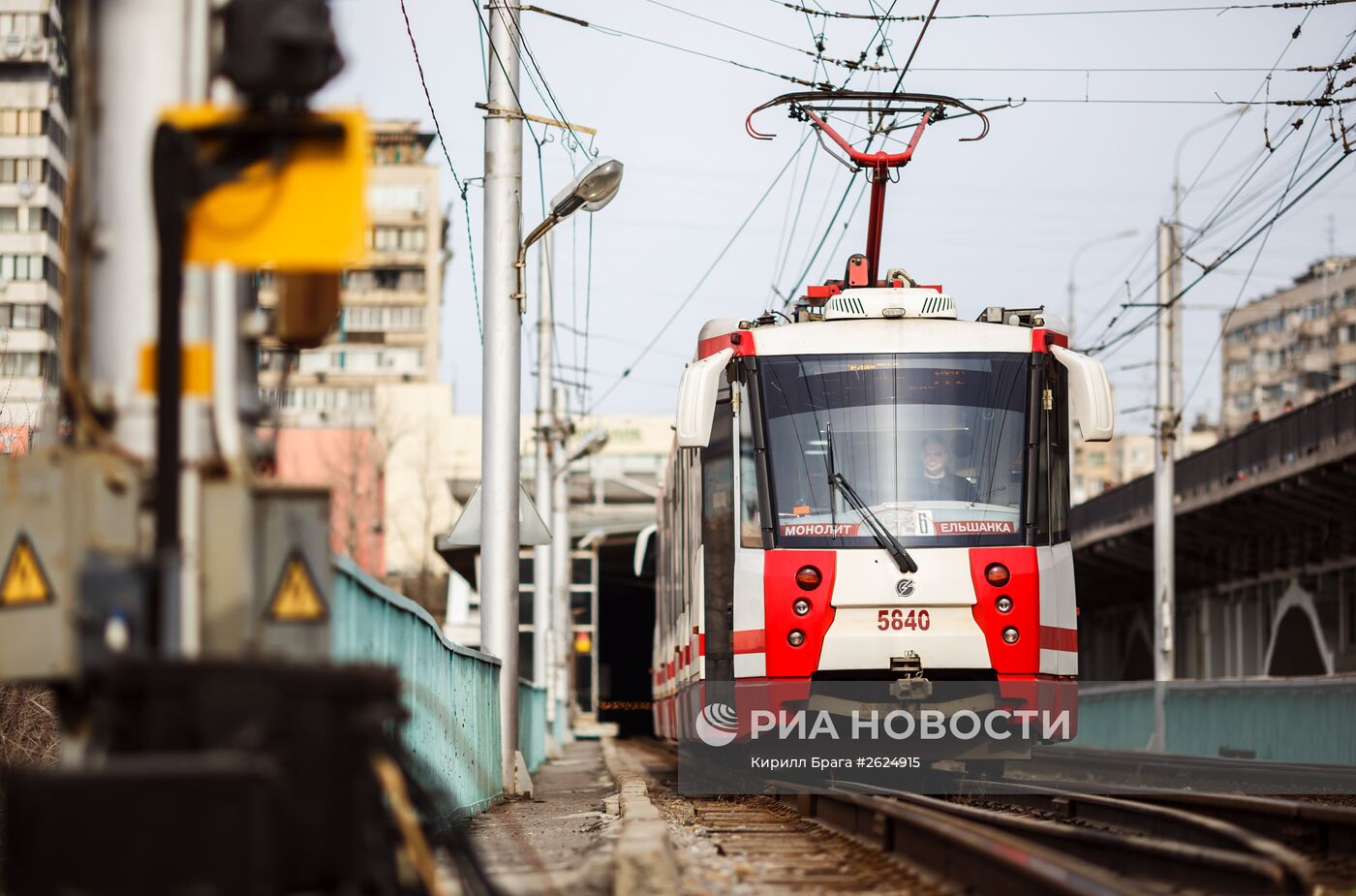 Работа трамваев в Волгограде