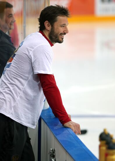 Тренировка сборной России по хоккею в Чехии