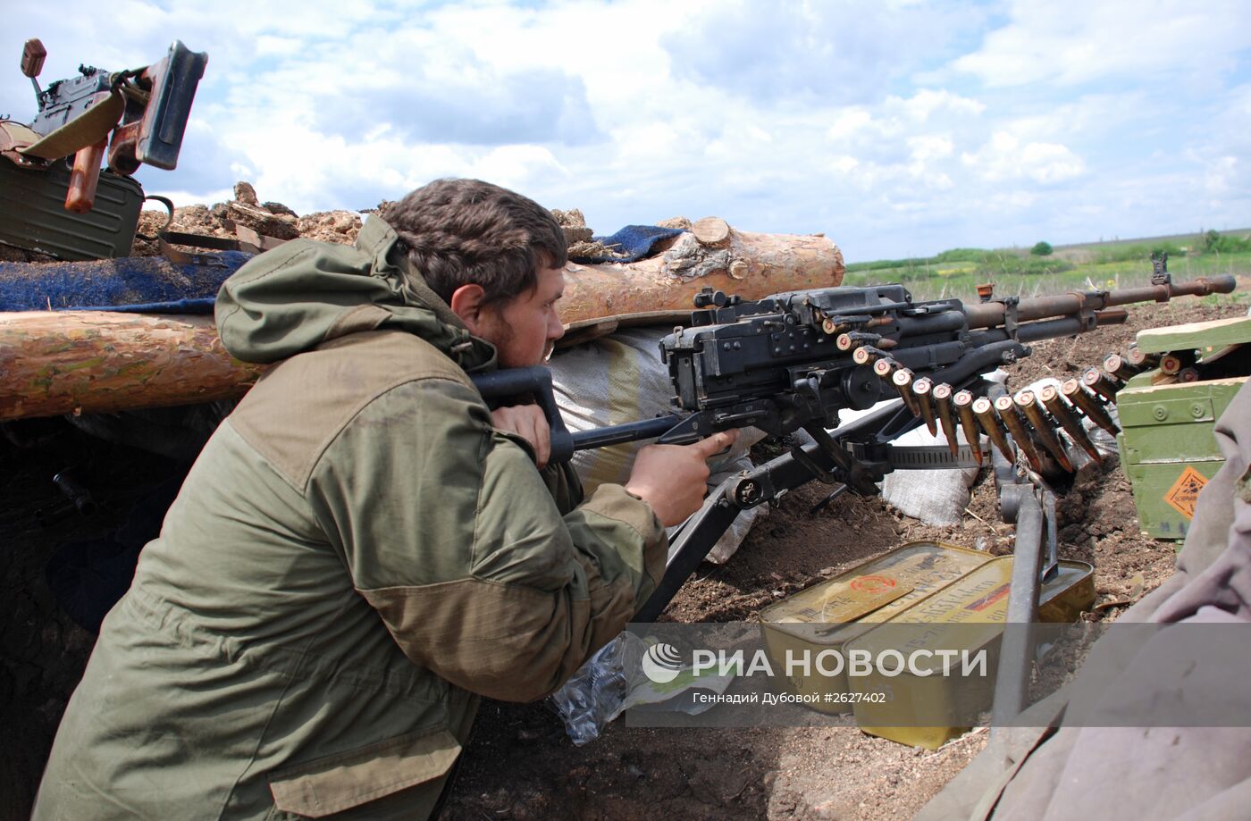 Бойцы батальона "Викинги" у села Белокаменка Донецкой области