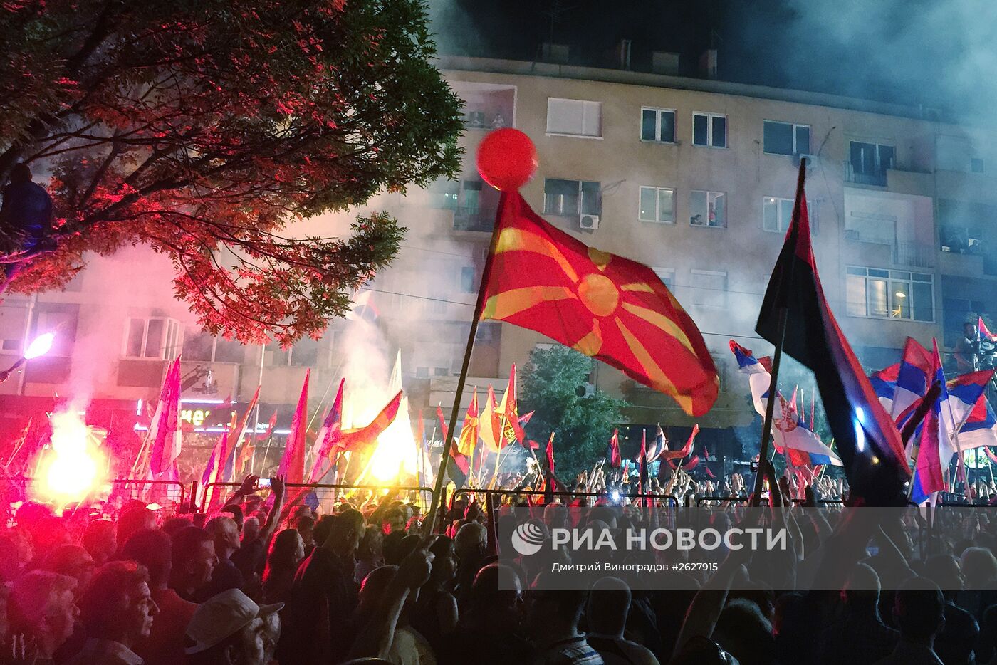 Массовые акции в Македонии