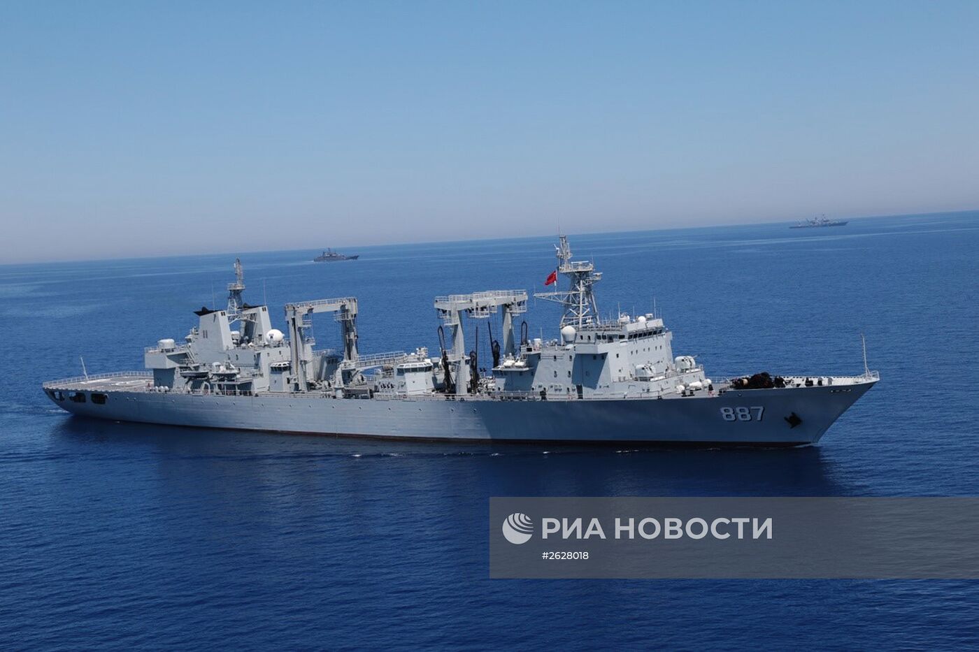 Совместные военные учения России и Китая в Средиземном море