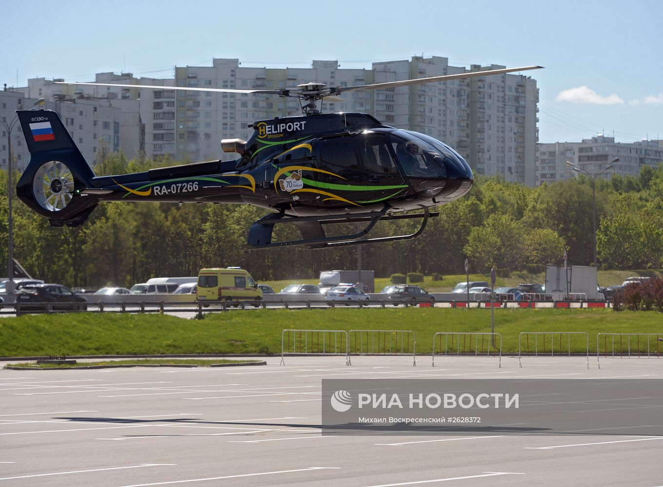 Прилет вертолетов для участия в выставке вертолетной индустрии HeliRussia 2015