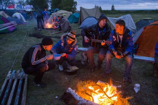 Региональный слет студенческих отрядов в поселке Андреевка Омской области в лагере "Березовая роща"