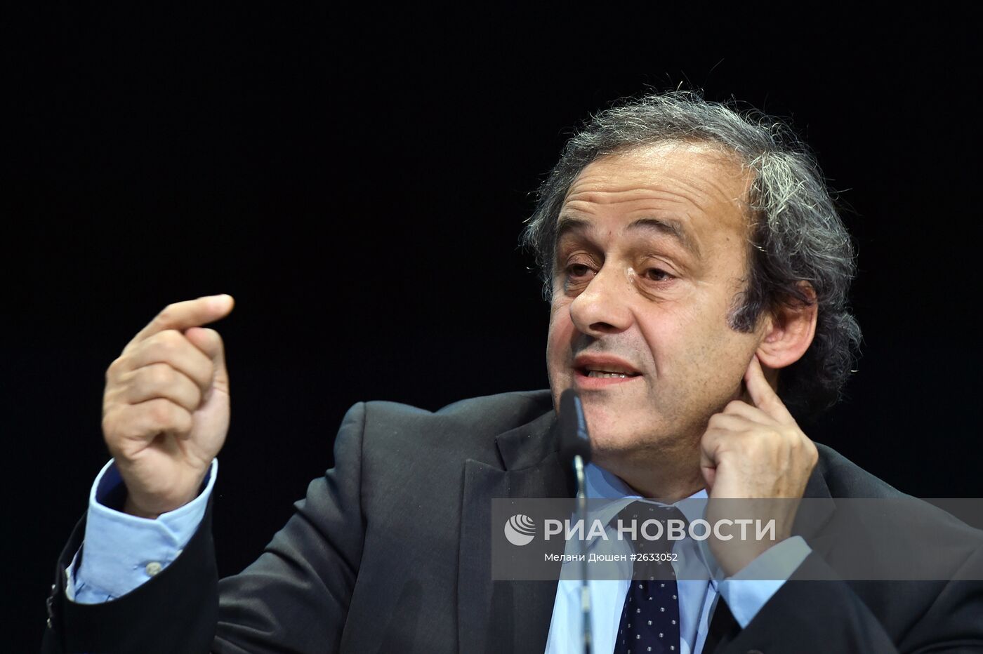 Пресс-конференция президента УЕФА Мишеля Платини