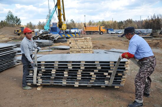 Строительство домов для погорельцев в Забайкальском крае
