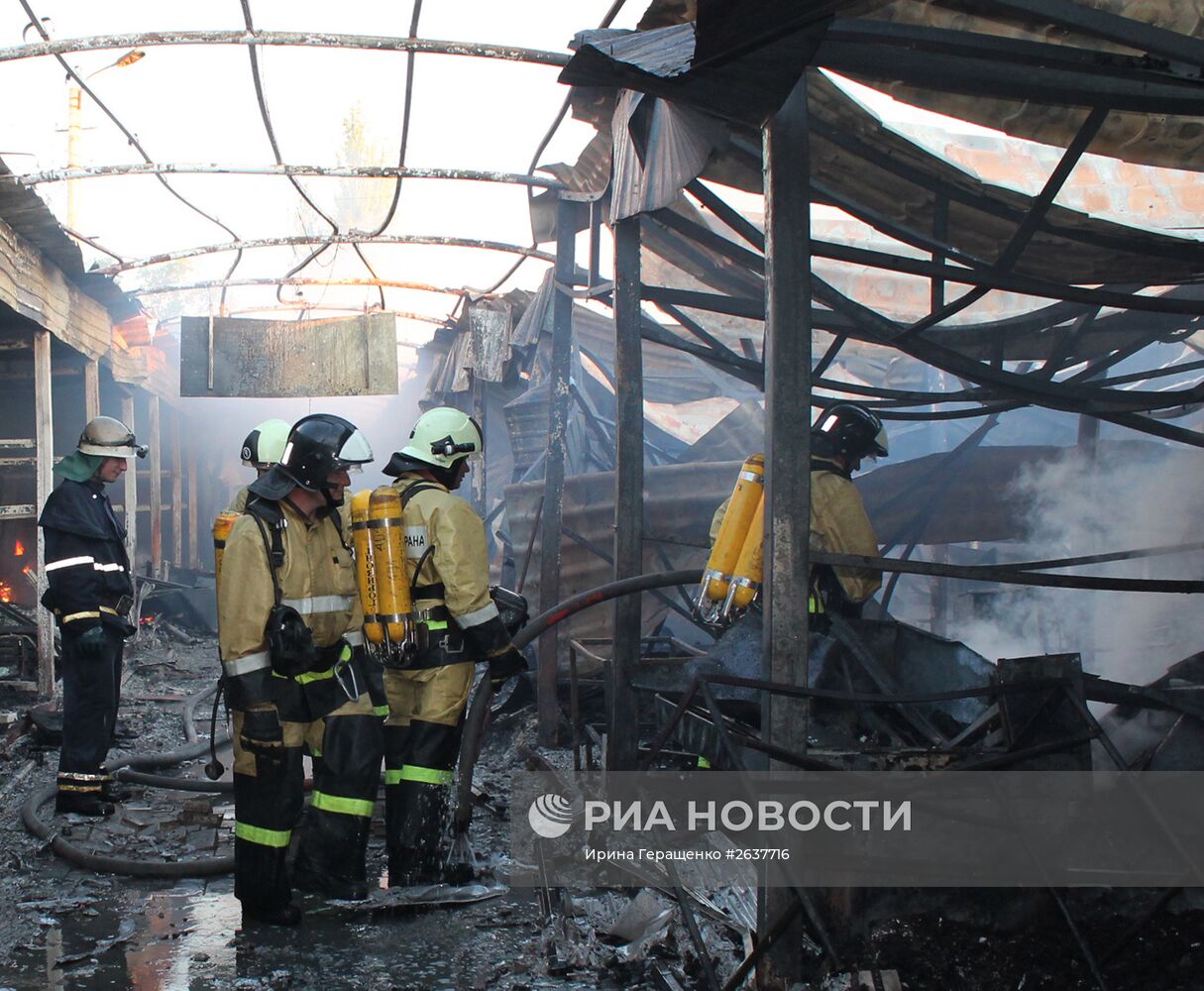 Последствия обстрела города Донецка
