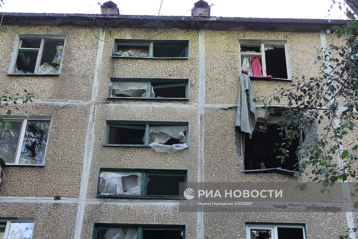 Последствия обстрелов Донецка