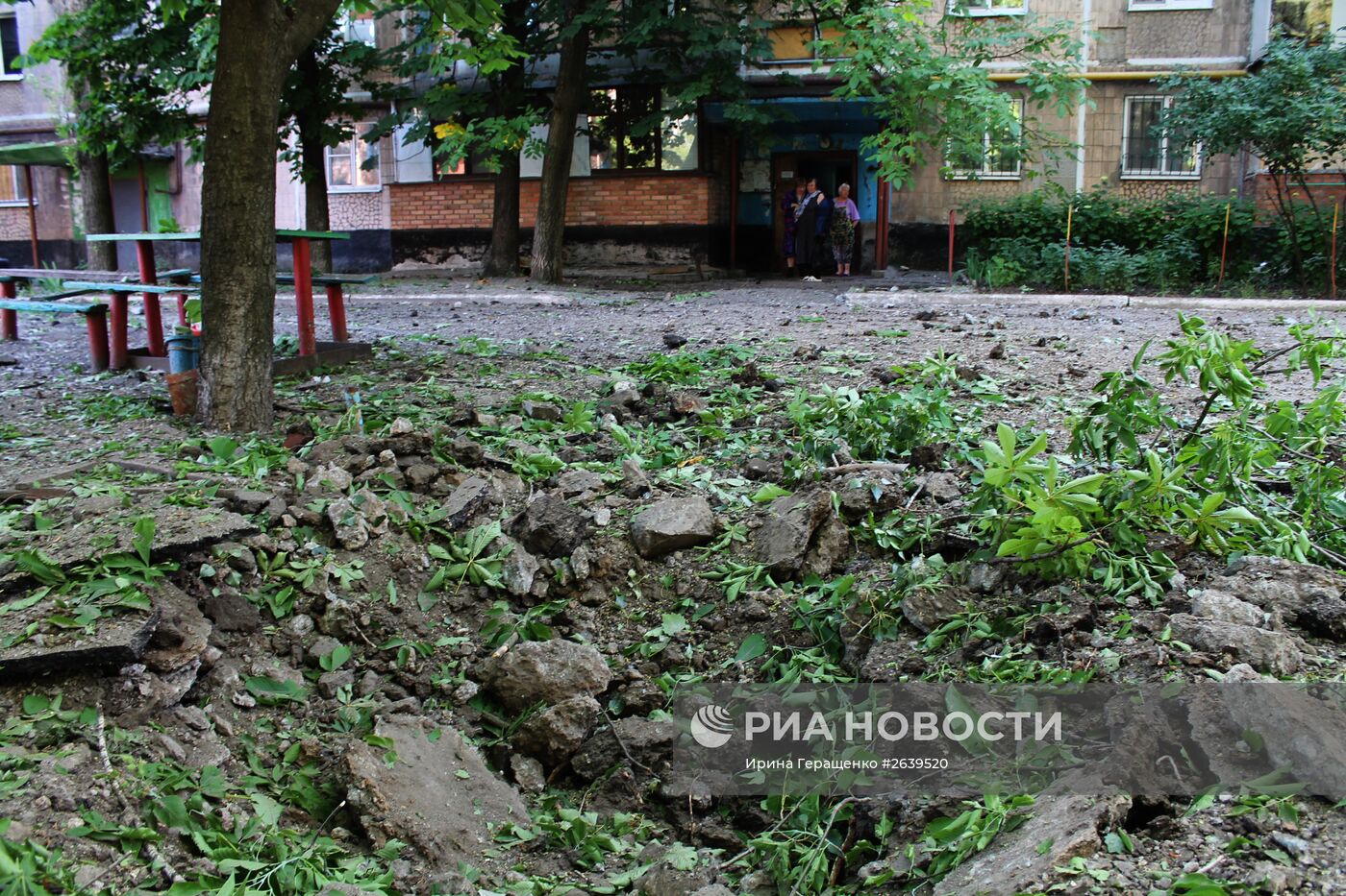 Последствия обстрелов Донецка