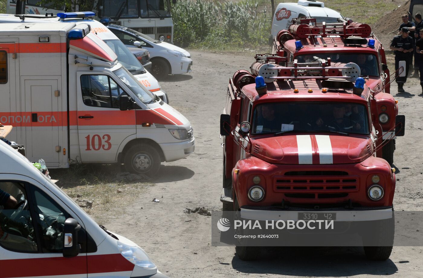 Пожар на нефтебазе под Киевом