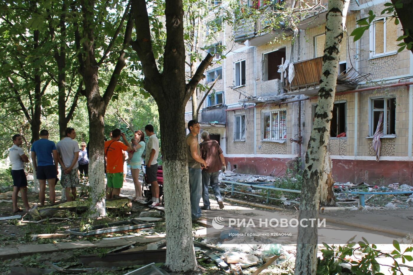 Последствия обстрела города Горловки Донецкой области | РИА Новости  Медиабанк